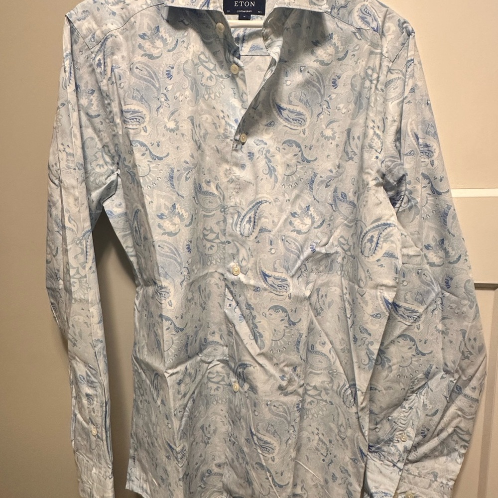 Eton Light Blue Paisley Shirt